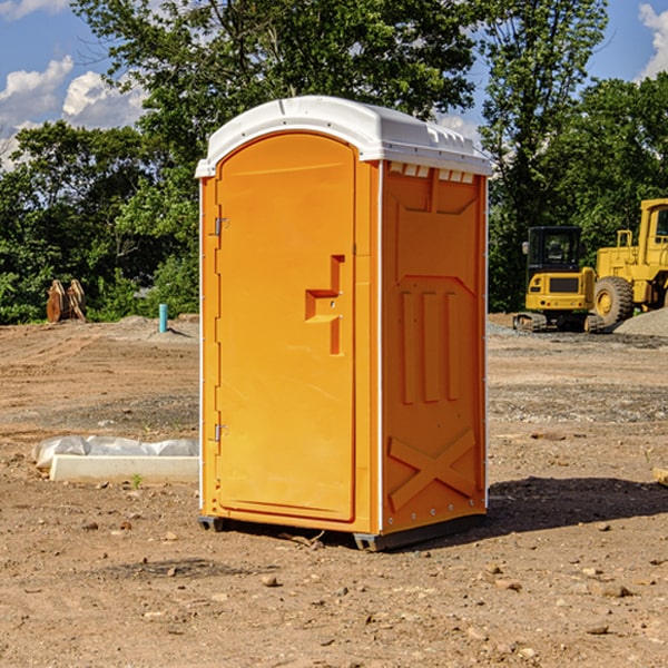 how often are the portable restrooms cleaned and serviced during a rental period in Keyes Oklahoma